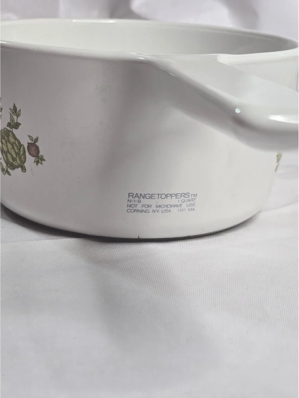 Vintage CorningWare Spice O' Life RangeToppers 1-Qt Saucepan N-1-B Stovetop